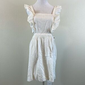Madewell 100% cotton cutout mini eyelet dress size 10